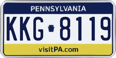 PA license plate KKG8119