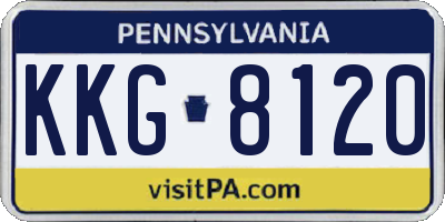 PA license plate KKG8120
