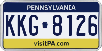 PA license plate KKG8126