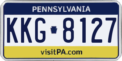 PA license plate KKG8127