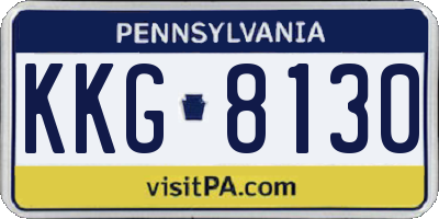 PA license plate KKG8130