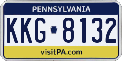 PA license plate KKG8132