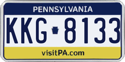 PA license plate KKG8133