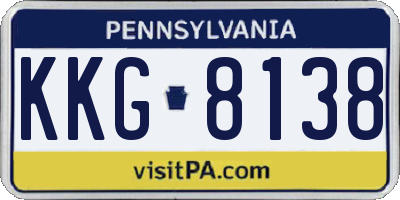 PA license plate KKG8138