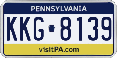 PA license plate KKG8139