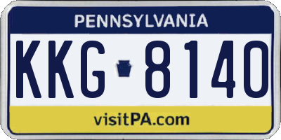 PA license plate KKG8140