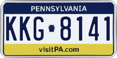PA license plate KKG8141
