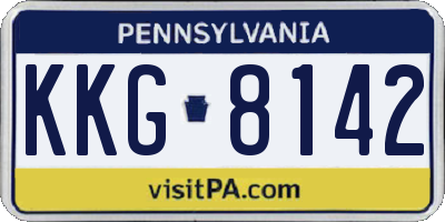 PA license plate KKG8142