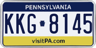 PA license plate KKG8145