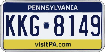 PA license plate KKG8149