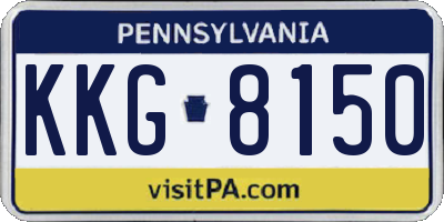 PA license plate KKG8150