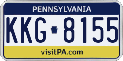 PA license plate KKG8155