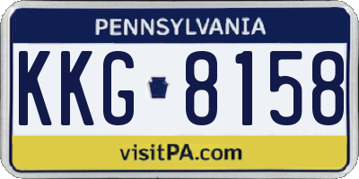 PA license plate KKG8158