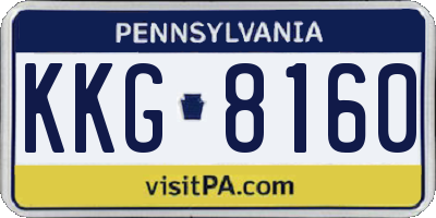 PA license plate KKG8160