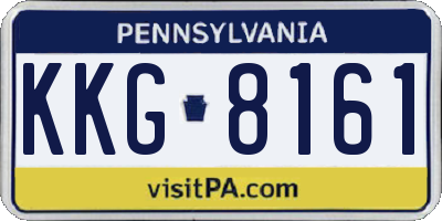 PA license plate KKG8161