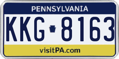 PA license plate KKG8163
