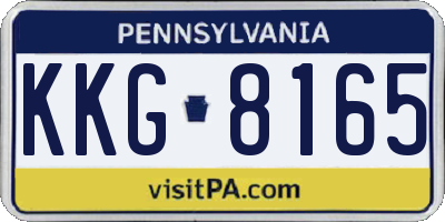 PA license plate KKG8165