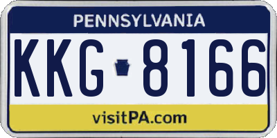 PA license plate KKG8166