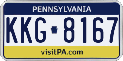 PA license plate KKG8167
