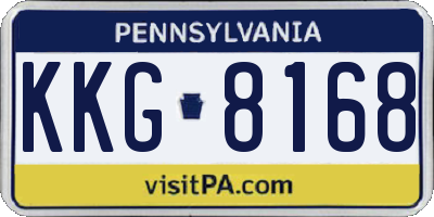 PA license plate KKG8168