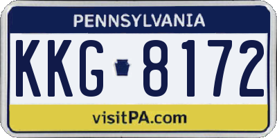 PA license plate KKG8172