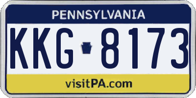 PA license plate KKG8173