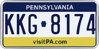 PA license plate KKG8174