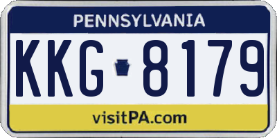 PA license plate KKG8179