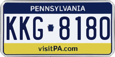 PA license plate KKG8180