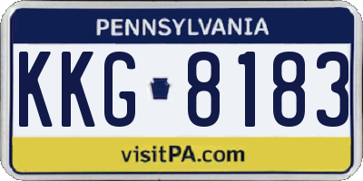 PA license plate KKG8183