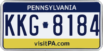 PA license plate KKG8184