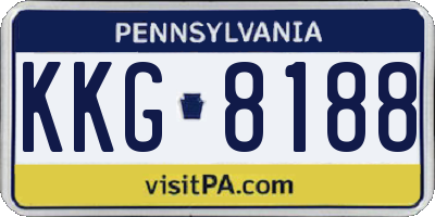 PA license plate KKG8188