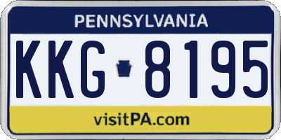 PA license plate KKG8195
