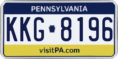 PA license plate KKG8196