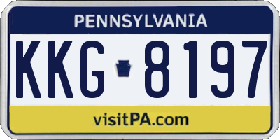 PA license plate KKG8197
