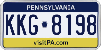 PA license plate KKG8198