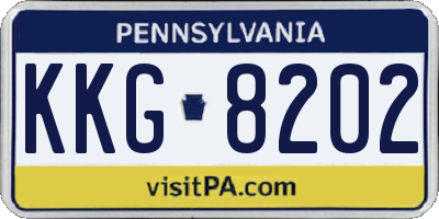 PA license plate KKG8202