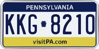 PA license plate KKG8210