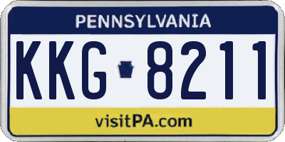 PA license plate KKG8211
