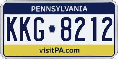 PA license plate KKG8212