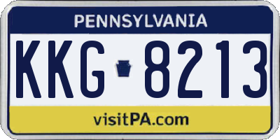PA license plate KKG8213