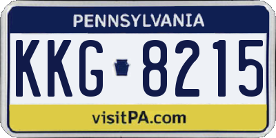 PA license plate KKG8215