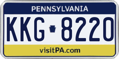 PA license plate KKG8220