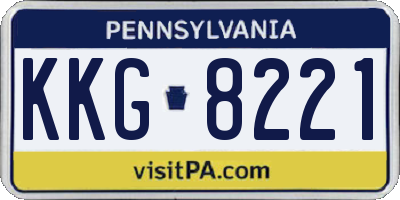 PA license plate KKG8221