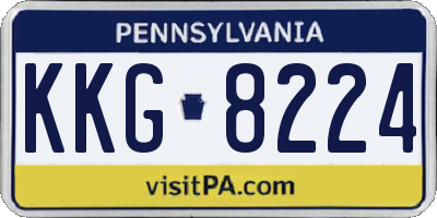 PA license plate KKG8224