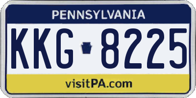 PA license plate KKG8225