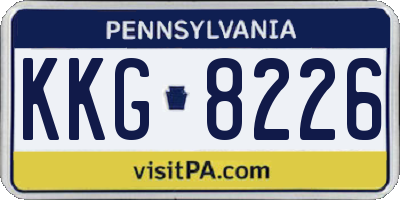 PA license plate KKG8226