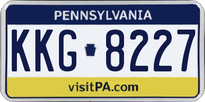 PA license plate KKG8227
