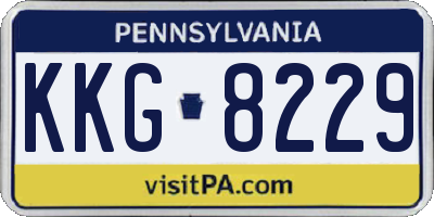 PA license plate KKG8229