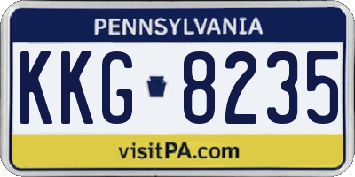 PA license plate KKG8235